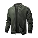 Wizoat Mens Casual Jacket Lightweight Varsity Bomber Jacket With Zipper