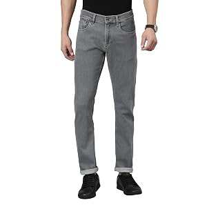 Mens Casual Mid Rise Regular Length Denim