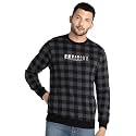 Mens Checkered Round Neck Sweatshirt