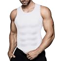 Mens Compression Shirt Slimming Body Shaper Vest Workout Tank Tops Abdomen
