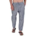 Mens Cotton Linen Striped Plus Size Pyjama