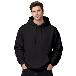 Mens Drop Shoulder White Hoodie Oversized