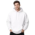 Mens Drop Shoulder White Hoodie Oversized