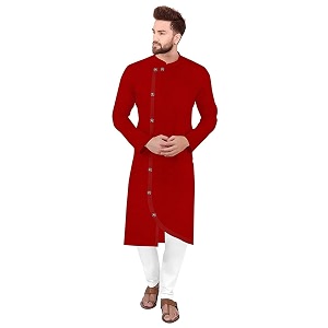 Mens Fancy Cross PARTTEN Kurta Pyjama Set