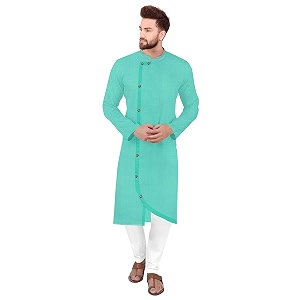 Mens Fancy Cross PARTTEN Kurta Pyjama Set