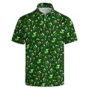 Mens Funny Golf Polo Shirts Short Sleeve Quick Dry Polo Shirts