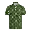 Mens Funny Golf Polo Shirts Short Sleeve Quick Dry Polo Shirts