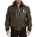 Mens Glowing Stand Collar Utility Tactical Cosplay Jacket