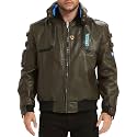 Mens Glowing Stand Collar Utility Tactical Cosplay Jacket