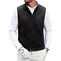 Mens Golf Vest Quilted Windproof Thermal Sleeveless Jacket