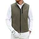 Mens Golf Vest Quilted Windproof Thermal Sleeveless Jacket