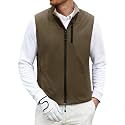 Mens Golf Vest Quilted Windproof Thermal Sleeveless Jacket
