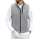 Mens Golf Vest Quilted Windproof Thermal Sleeveless Jacket