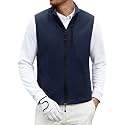 Mens Golf Vest Quilted Windproof Thermal Sleeveless Jacket