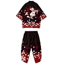 Mens Kimono Set 3/4 Sleeve Haori And Shorts Casual 2 Piece Japanese Outfits