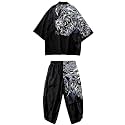 Mens Kimono Set 3/4 Sleeve Haori And Shorts Casual 2 Piece Japanese Outfits