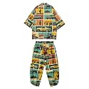 Mens Kimono Set Japanese Kimono Shirt &amp; Shorts 2 Piece Summer Beach Outfits