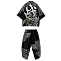 Mens Kimono Set Japanese Kimono Shirt &amp; Shorts 2 Piece Summer Beach Outfits