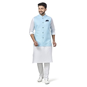 mens kurta pyjama koti set