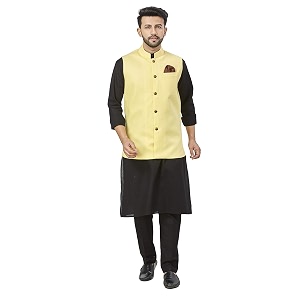 mens kurta pyjama koti set
