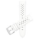 Mens Leather Rally Strap, Perforated Racing Watch Band, 18-24mm, Reg/XL