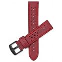Mens Leather Rally Strap, Perforated Racing Watch Band, 18-24mm, Reg/XL