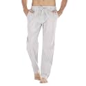 Mens Loose Fit Linen Pants Casual Lightweight