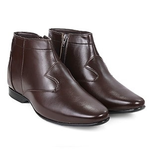mens Mens Faux Leather Height Increasing Black