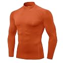 Mens Mock Turtleneck Compression Long Sleeve Shirts Workout Base Layer Tops