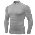 Mens Mock Turtleneck Compression Long Sleeve Shirts Workout Base Layer Tops