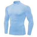 Mens Mock Turtleneck Compression Long Sleeve Shirts Workout Base Layer Tops