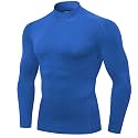 Mens Mock Turtleneck Compression Long Sleeve Shirts Workout Base Layer Tops