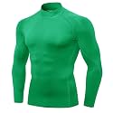 Mens Mock Turtleneck Compression Long Sleeve Shirts Workout Base Layer Tops