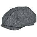 Mens Newsboy Cap High Woolen Tweed Gatsby