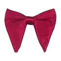 Mens Oversized Satin Silk Bow Tie Solid Color Formal Tuxedo Big Bowtie