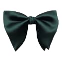 Mens Oversized Satin Silk Bow Tie Solid Color Formal Tuxedo Big Bowtie
