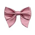 Mens Oversized Satin Silk Bow Tie Solid Color Formal Tuxedo Big Bowtie
