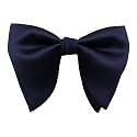 Mens Oversized Satin Silk Bow Tie Solid Color Formal Tuxedo Big Bowtie
