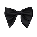 Mens Oversized Satin Silk Bow Tie Solid Color Formal Tuxedo Big Bowtie