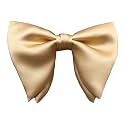 Mens Oversized Satin Silk Bow Tie Solid Color Formal Tuxedo Big Bowtie