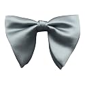 Mens Oversized Satin Silk Bow Tie Solid Color Formal Tuxedo Big Bowtie