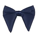 Mens Oversized Satin Silk Bow Tie Solid Color Formal Tuxedo Big Bowtie
