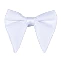 Mens Oversized Satin Silk Bow Tie Solid Color Formal Tuxedo Big Bowtie