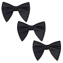 Mens Oversized Satin Silk Bow Tie Solid Color Formal Tuxedo Big Bowtie
