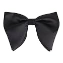 Mens Oversized Satin Silk Bow Tie Solid Color Formal Tuxedo Big Bowtie