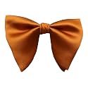 Mens Oversized Satin Silk Bow Tie Solid Color Formal Tuxedo Big Bowtie