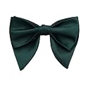 Mens Oversized Satin Silk Bow Tie Solid Color Formal Tuxedo Big Bowtie