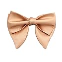 Mens Oversized Satin Silk Bow Tie Solid Color Formal Tuxedo Big Bowtie
