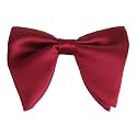 Mens Oversized Satin Silk Bow Tie Solid Color Formal Tuxedo Big Bowtie