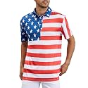 Mens Polo Shirts Short Sleeve Print Golf Shirts Gifts for Men